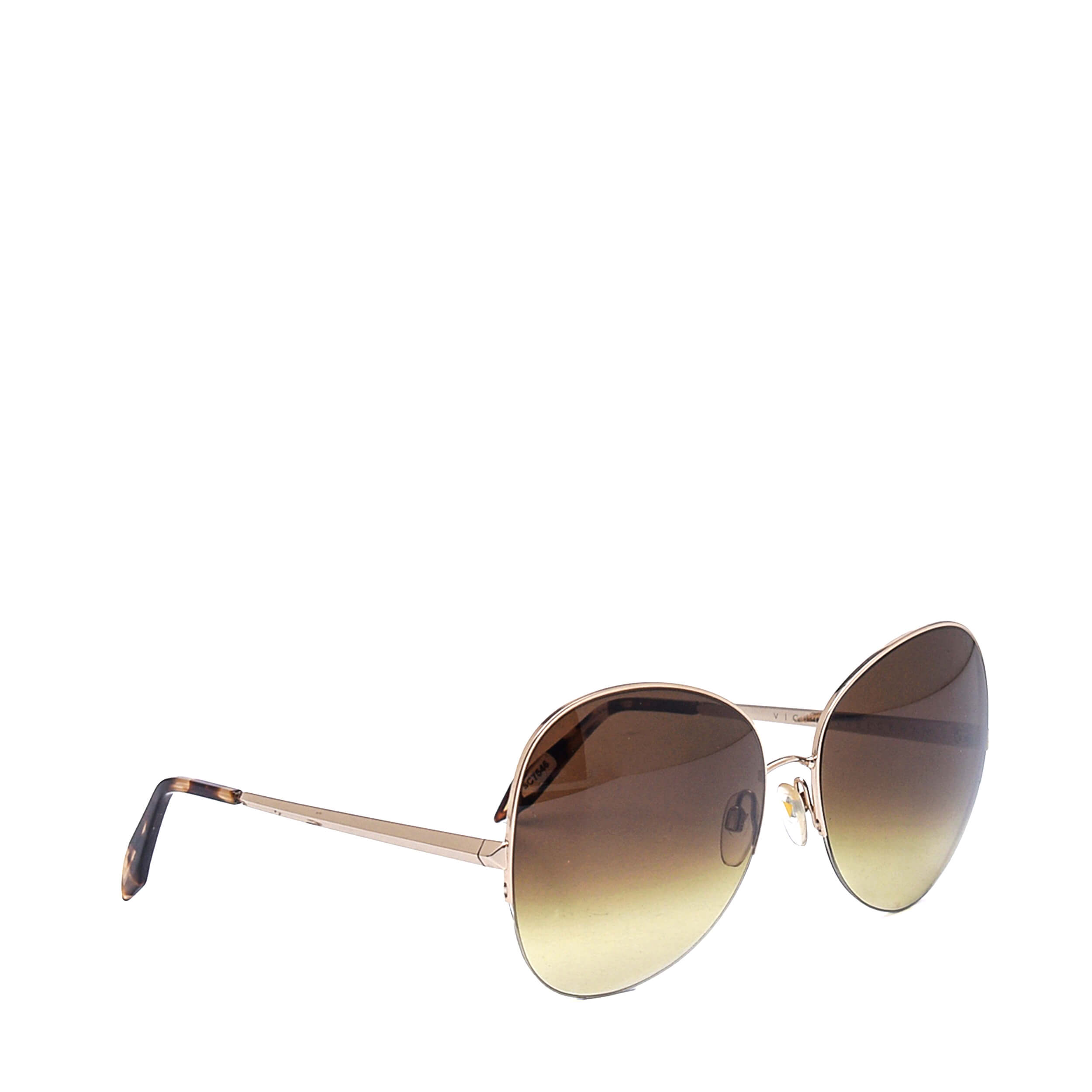 Victoria Beckham - Green Pilot Oversized Sunglasses / 0238